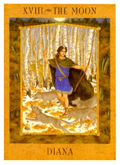 Ů - Goddess Tarot -  - The Moon