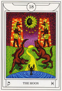 ƽ - Golden Dawn Magical Tarot -  - The Moon