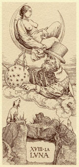 Ŷ - Durer Tarot -  - The Moon