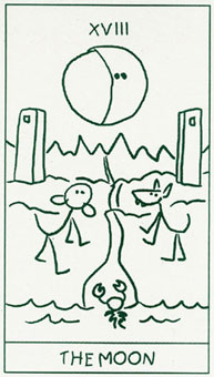  - Stick Figure Tarot -  - The Moon