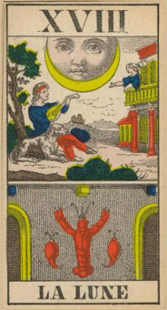 1JJʿ1870 - 1JJ Swiss Tarot 1870 -  - The Moon