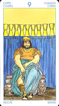 ʥ׳ΰ - Universal Waite Tarot - ʥ - Nine Of Cups