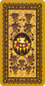 è - Medieval Cat Tarot - ʥ - Nine Of Cups