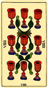  - Marseilles Tarot - ʥ - Nine Of Cups