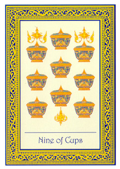 ̩ʼ - Royal Thai Tarot - ʥ - Nine Of Cups