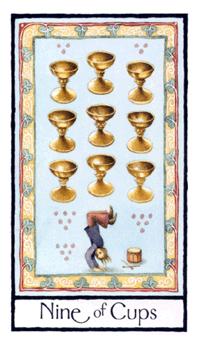 Ӣʼ - Old English Tarot - ʥ - Nine Of Cups