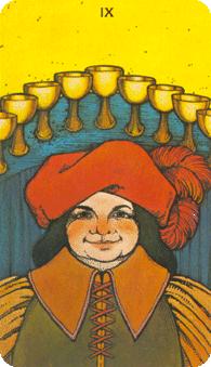 Ħ - Morgan-Greer Tarot - ʥ - Nine Of Cups