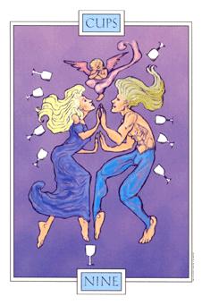  - Winged Spirit Tarot - ʥ - Nine Of Cups