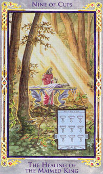 ɪ - Legend Arthurian Tarot - ʥ - Nine Of Cups