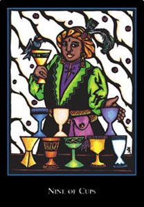 羫 - The World Spirit Tarot - ʥ - Nine Of Cups