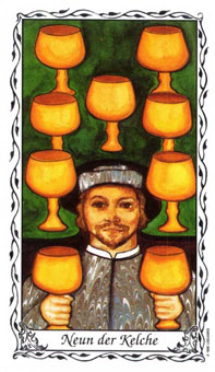 ޵ - Das Hudes Tarot - ʥ - Nine Of Cups