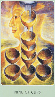 ֮ - Tarot Root of Asia - ʥ - Nine Of Cups