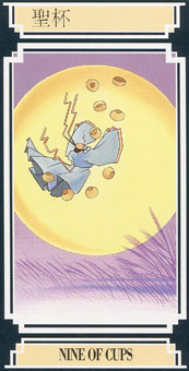  - Golden Dragon Tarot - ʥ - Nine Of Cups