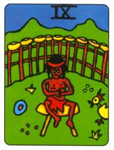  - African Tarot - ʥ - Nine Of Cups