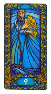  - Art Nouveau Tarot - ʥ - Nine Of Cups