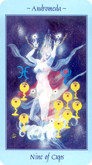  - Celestial Tarot - ʥ - Nine Of Cups