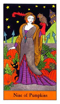 ʥ - Halloween Tarot - ǮҾ - Nine Of Pentacles