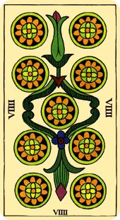  - Marseilles Tarot - ǮҾ - Nine Of Pentacles