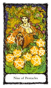 ʥõ - Sacred Rose Tarot - ǮҾ - Nine Of Pentacles