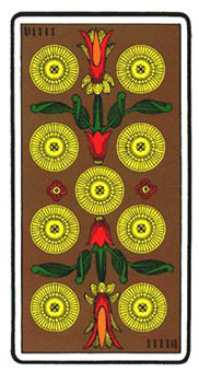 ˹ - Oswald Wirth Tarot - ǮҾ - Nine Of Pentacles