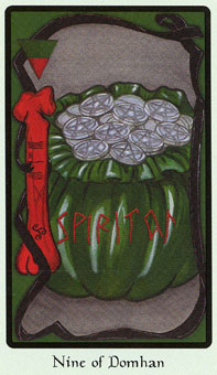  - Faery Wicca Tarot - ǮҾ - Nine Of Pentacles