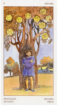 ո - Tarot of The Renaissance - ǮҾ - Nine Of Pentacles