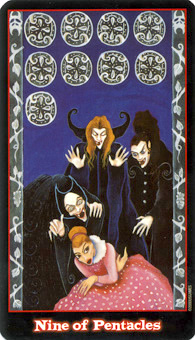 Ѫ - Vampire Tarot - ǮҾ - Nine Of Pentacles