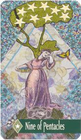 ÷ - Zerner Farber Tarot - ǮҾ - Nine Of Pentacles