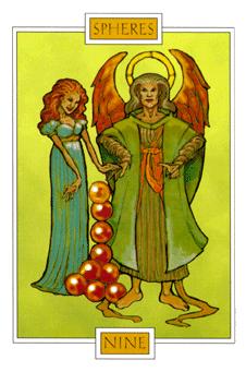  - Winged Spirit Tarot - ǮҾ - Nine Of Pentacles