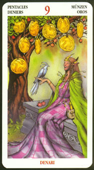  - Celtic Tarot - ǮҾ - Nine Of Pentacles