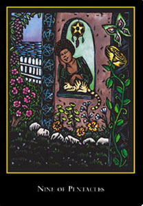 羫 - The World Spirit Tarot - ǮҾ - Nine Of Pentacles