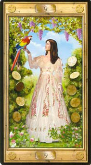 ͼԿΰ - Pictorial Key Tarot - ǮҾ - Nine Of Pentacles