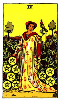 ¡ΰ - Rider Waite Tarot - ǮҾ - Nine Of Pentacles