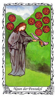 ޵ - Das Hudes Tarot - ǮҾ - Nine Of Pentacles