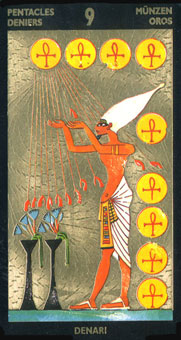  - Nefertaris Tarot - ǮҾ - Nine Of Pentacles