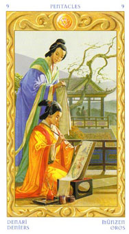 ֮ - Tarot of the Journey to the Orient - ǮҾ - Nine Of Pentacles