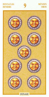 ƽ - Tarots Of The Golden Dawnt - ǮҾ - Nine Of Pentacles