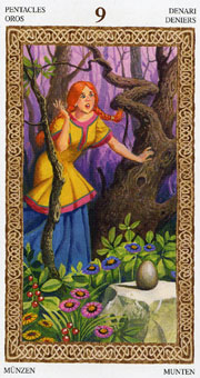 ³ - Tarot of Druids - ǮҾ - Nine Of Pentacles