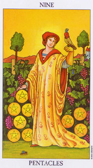 ΰ - Radiant Rider-Waite Tarot - ǮҾ - Nine Of Pentacles