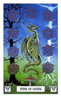  - Dragon Tarot - ǮҾ - Nine Of Pentacles