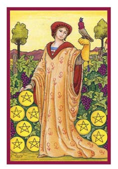 ³ - Epicurean Tarot - ǮҾ - Nine Of Pentacles