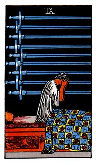 ¡ΰ - Rider Waite Tarot -  - Nine Of Swords