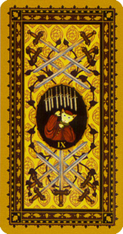 è - Medieval Cat Tarot -  - Nine Of Swords