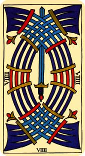  - Marseilles Tarot -  - Nine Of Swords