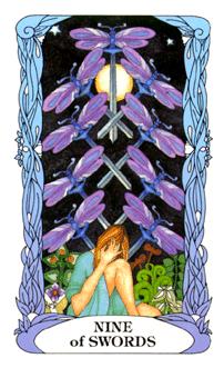 ¹⻨԰ - Moon Garden Tarot -  - Nine Of Swords