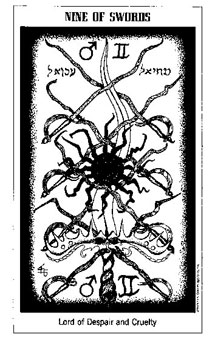ʿ - The Hermetic Tarot -  - Nine Of Swords