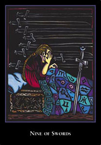 羫 - The World Spirit Tarot -  - Nine Of Swords