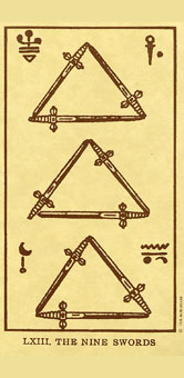 ˣUSG - Egyptian Tarot -  - Nine Of Swords