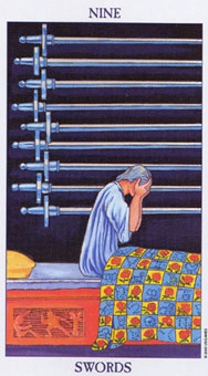 ΰ - Radiant Rider-Waite Tarot -  - Nine Of Swords