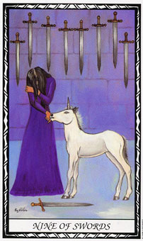  - Unicorn Tarot -  - Nine Of Swords